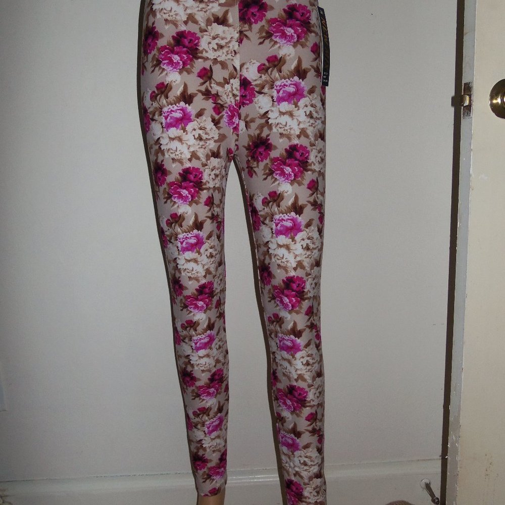 New Mix PEONIES Brushed Fiber Leggings